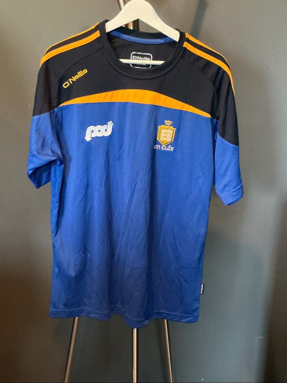 O'Neill Men's Royal Blue and Black Jersey with Orange Trim